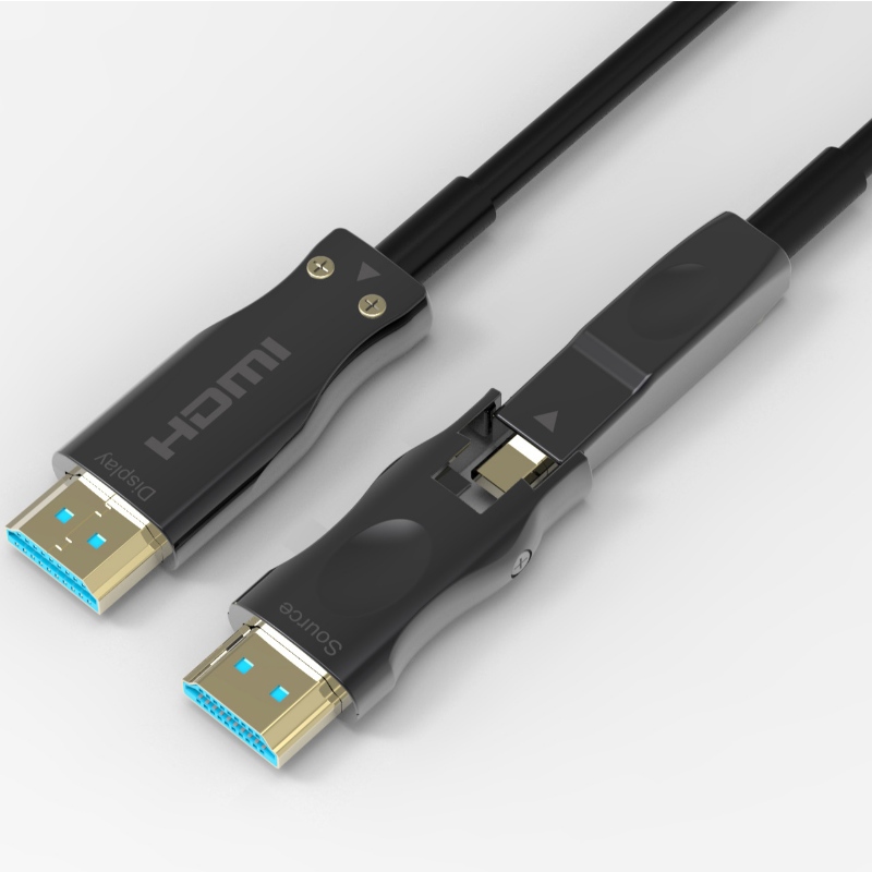 A legjobb ár HDMI 2.0 típusú A–D típusú forrásoldal leválasztható AOC szálas optikai kábel 15m hossza